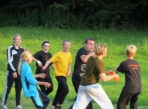 Frisbee kamp lørdag aften