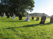 Meditation efter morgentræningen...