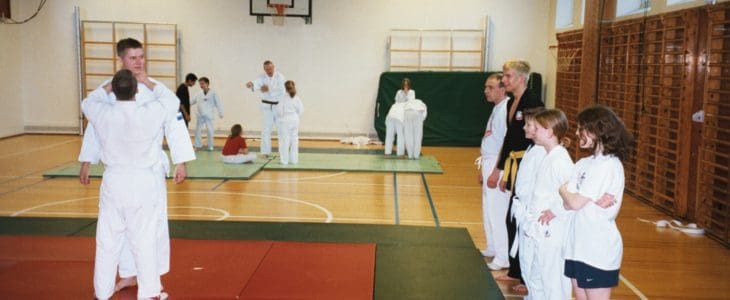 Sensei Martin som hvidbælte i 2001