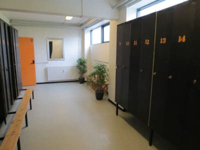 Drengenes omklædning efter seneste ombygning i 2013