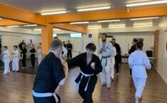 De voksne i gang med one-way attack