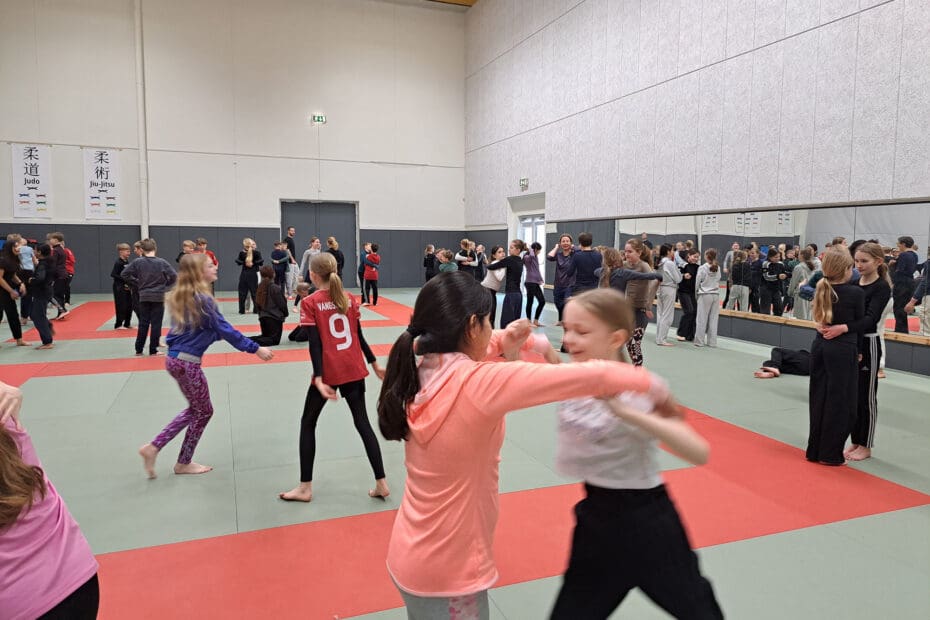 Nogle af pigerne går til den til skole kampsport i DGI huset i Vejle 2025